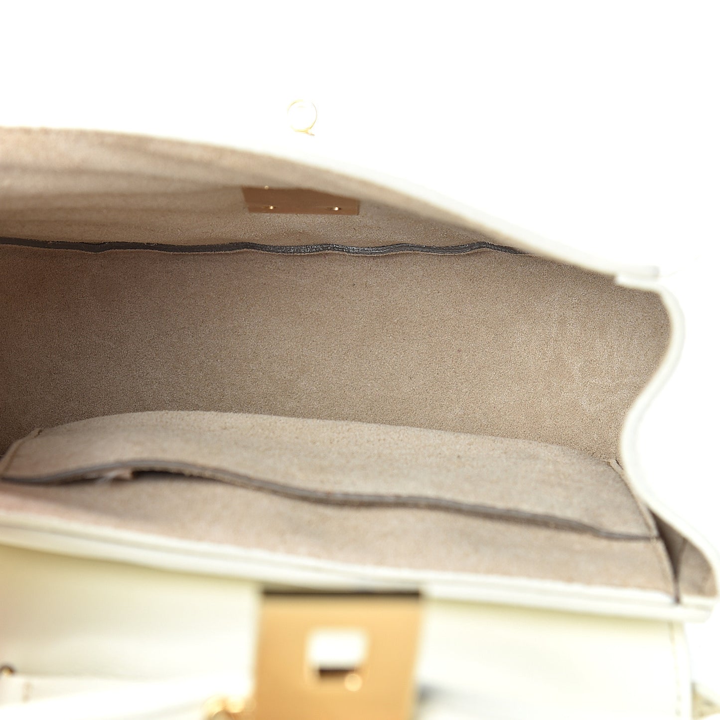 Calfskin Quilted Mini Drew Bijou Shoulder Bag Natural White
