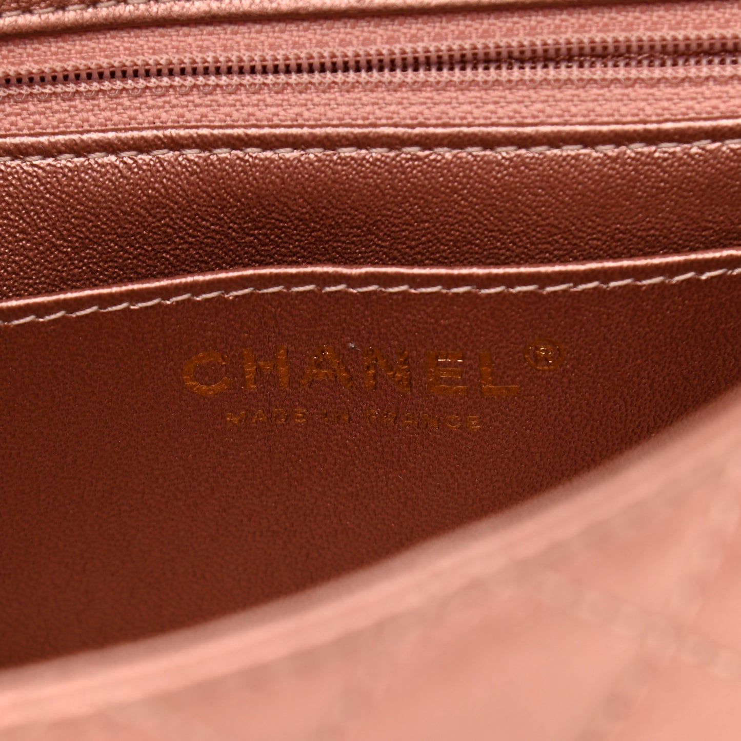 Metallic Grained Calfskin Quilted 2.55 Reissue Mini Flap Copper Pink
