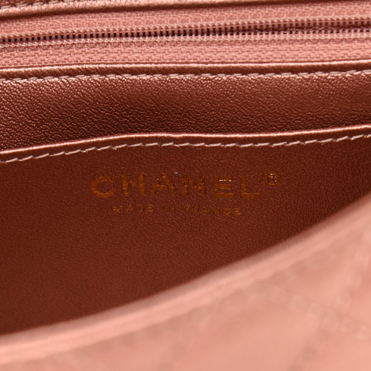Chanel Metallic Grained Calfskin Quilted 2.55 Reissue Mini Flap Copper Pink 6 of 11
