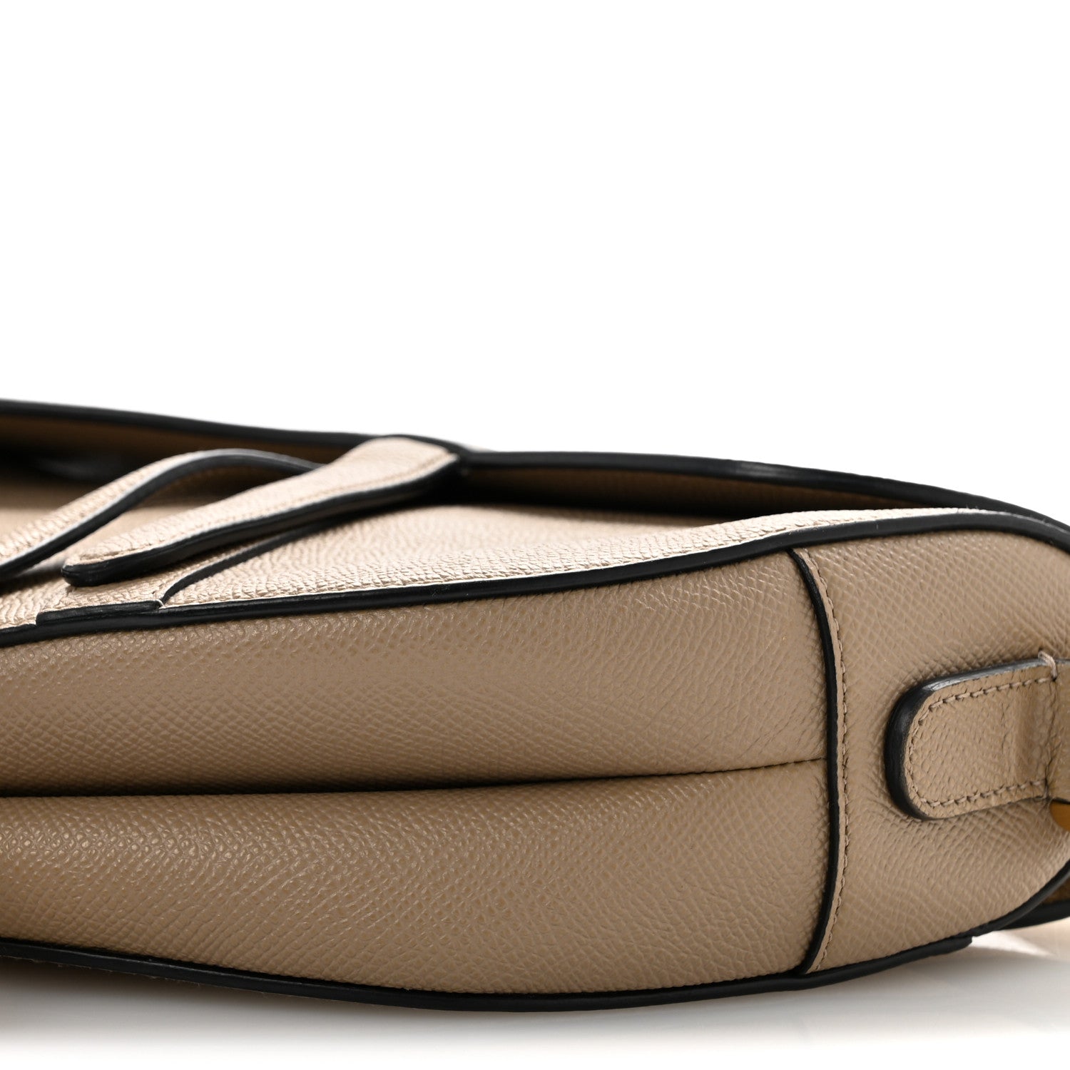 Christian Dior Grained Calfskin Saddle Bag With Strap Taupe 10 of 13