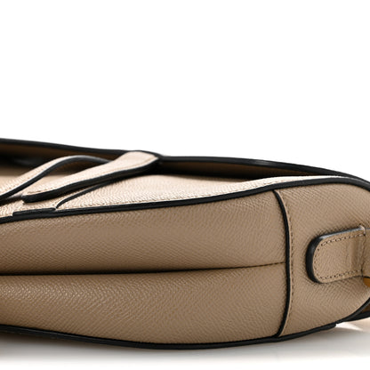 Christian Dior Grained Calfskin Saddle Bag With Strap Taupe 10 of 13