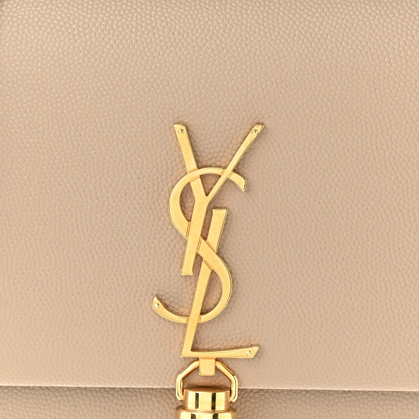 Grain De Poudre Classic Monogram Kate Tassel Chain Wallet Dark Beige