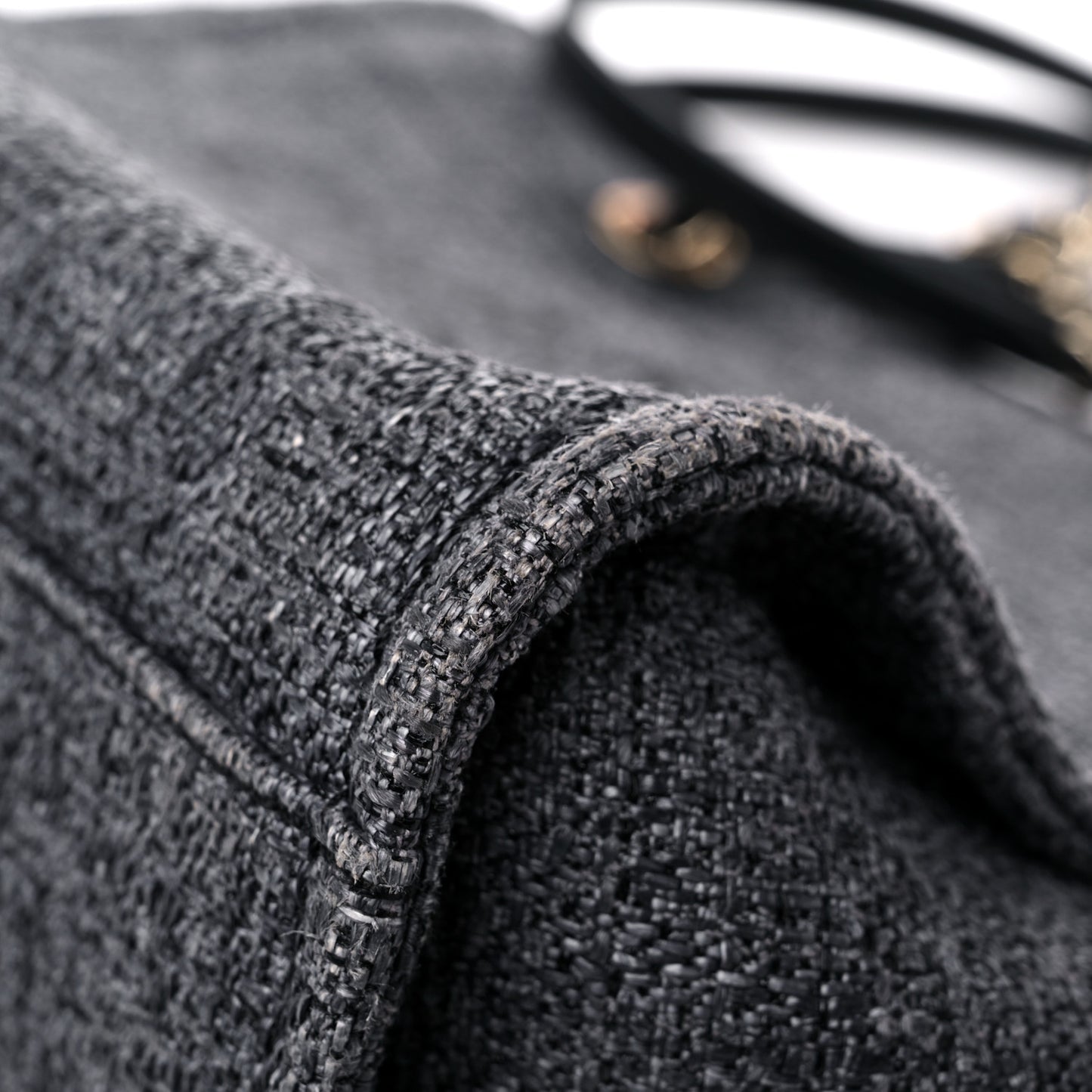 Lurex Boucle Small Deauville Tote Black