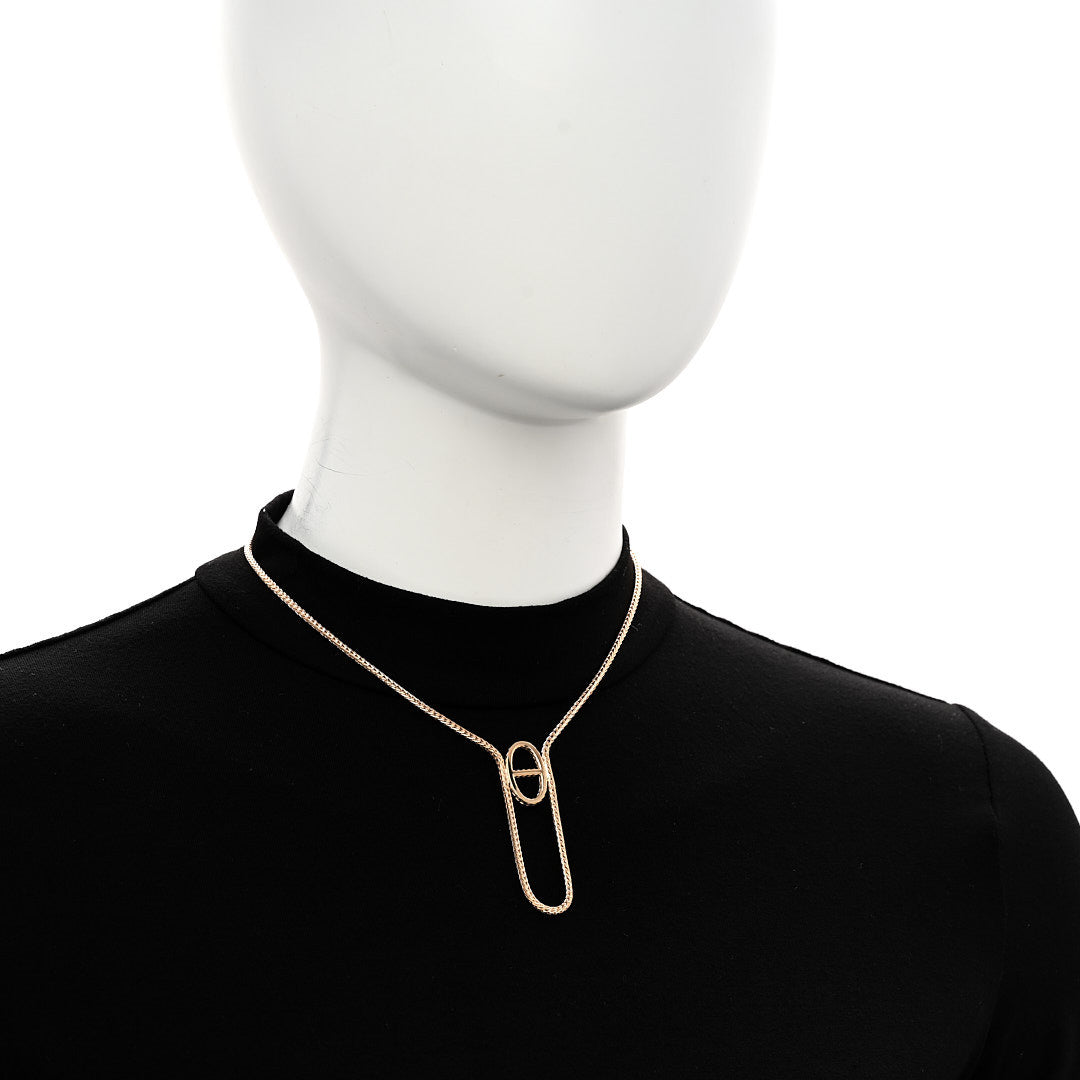 Hermes 18K Yellow Gold PM Chaine D'ancre Danae Necklace 2 of 4
