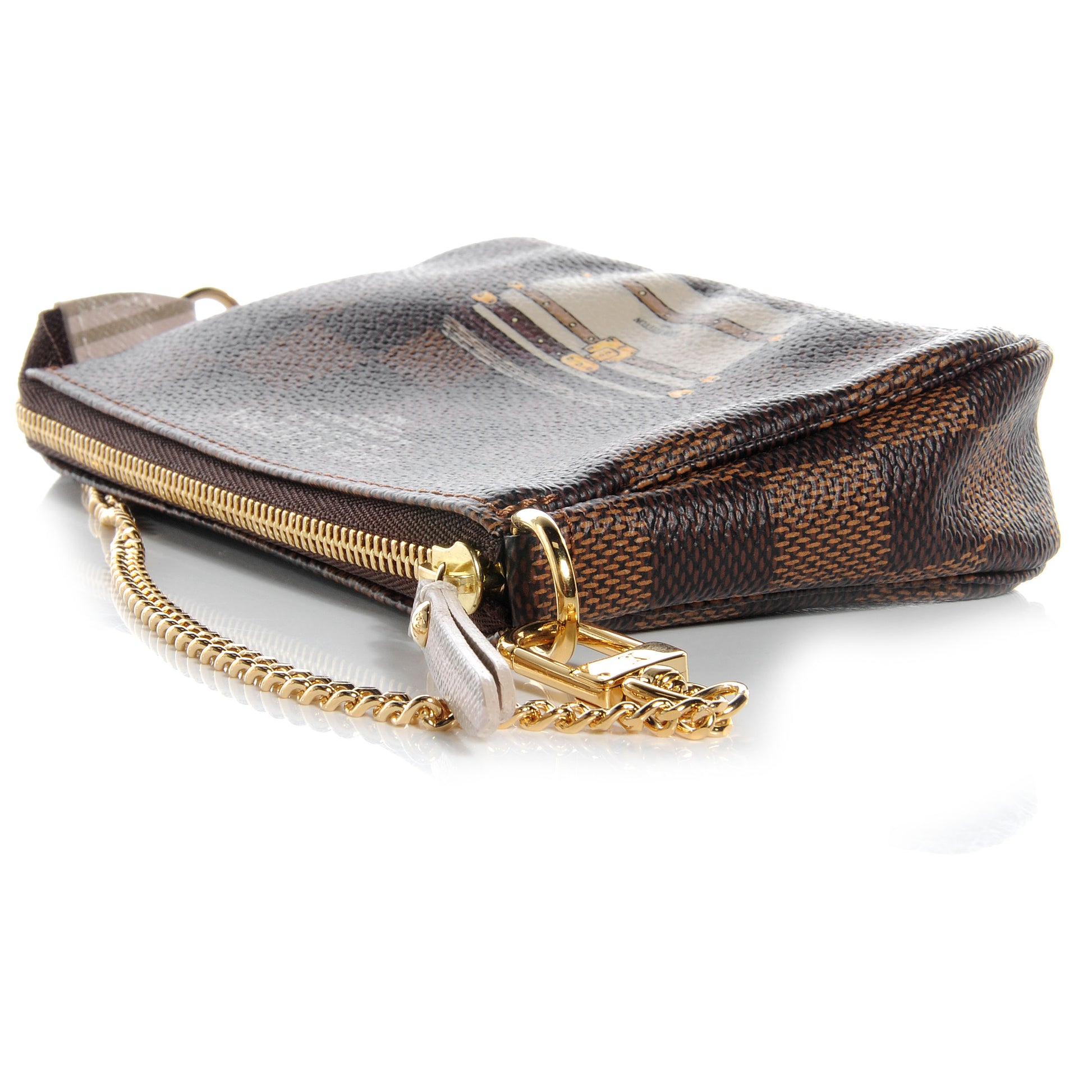 Louis Vuitton Damier Ebene Trunks and Locks Mini Pochette Accessories 4 of 8