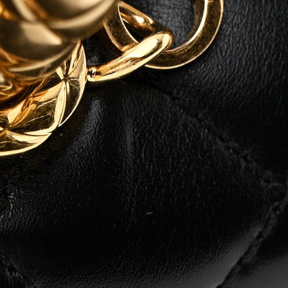 Chanel Shiny Calfskin Quilted Mini Coco Chain Gold Handle Flap Black 12 of 14