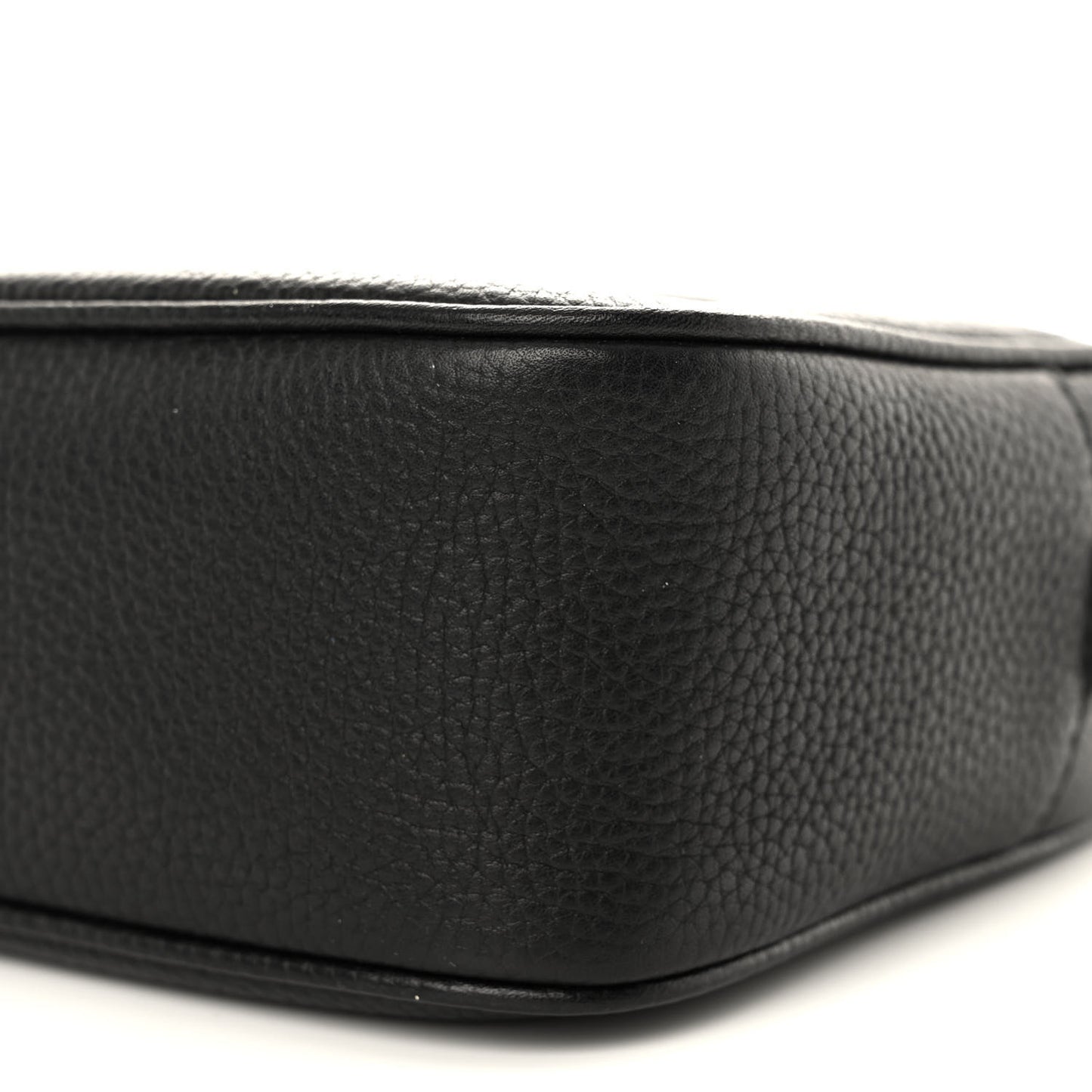 Pebbled Calfskin Small Soho Disco Bag Black