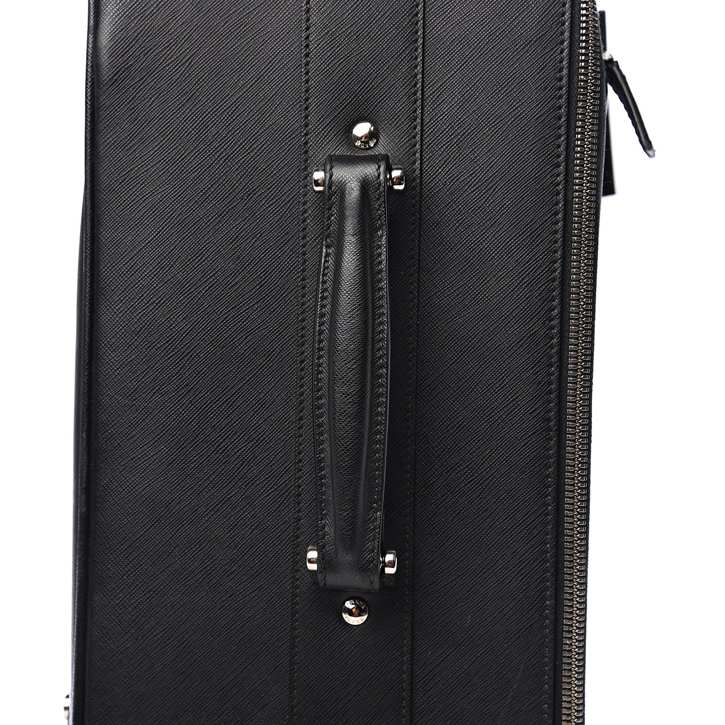 Saffiano Travel Trolley Luggage Black