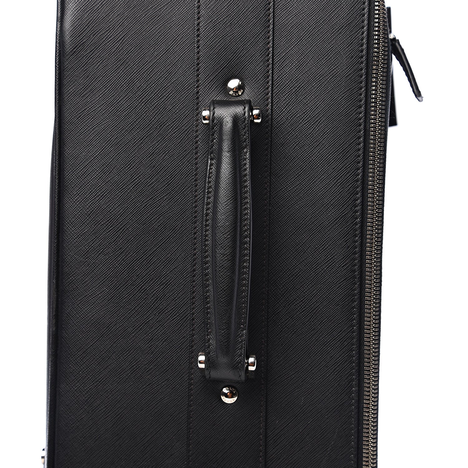Prada Saffiano Travel Trolley Luggage Black 10 of 14