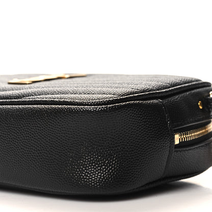 Saint Laurent Grain De Poudre Matelasse Monogram Mini Lou Camera Bag Black 10 of 11
