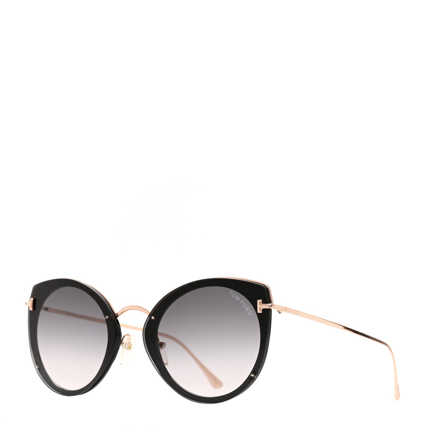 Acetate Metal Jess Cat Eye Sunglasses TF683 Black
