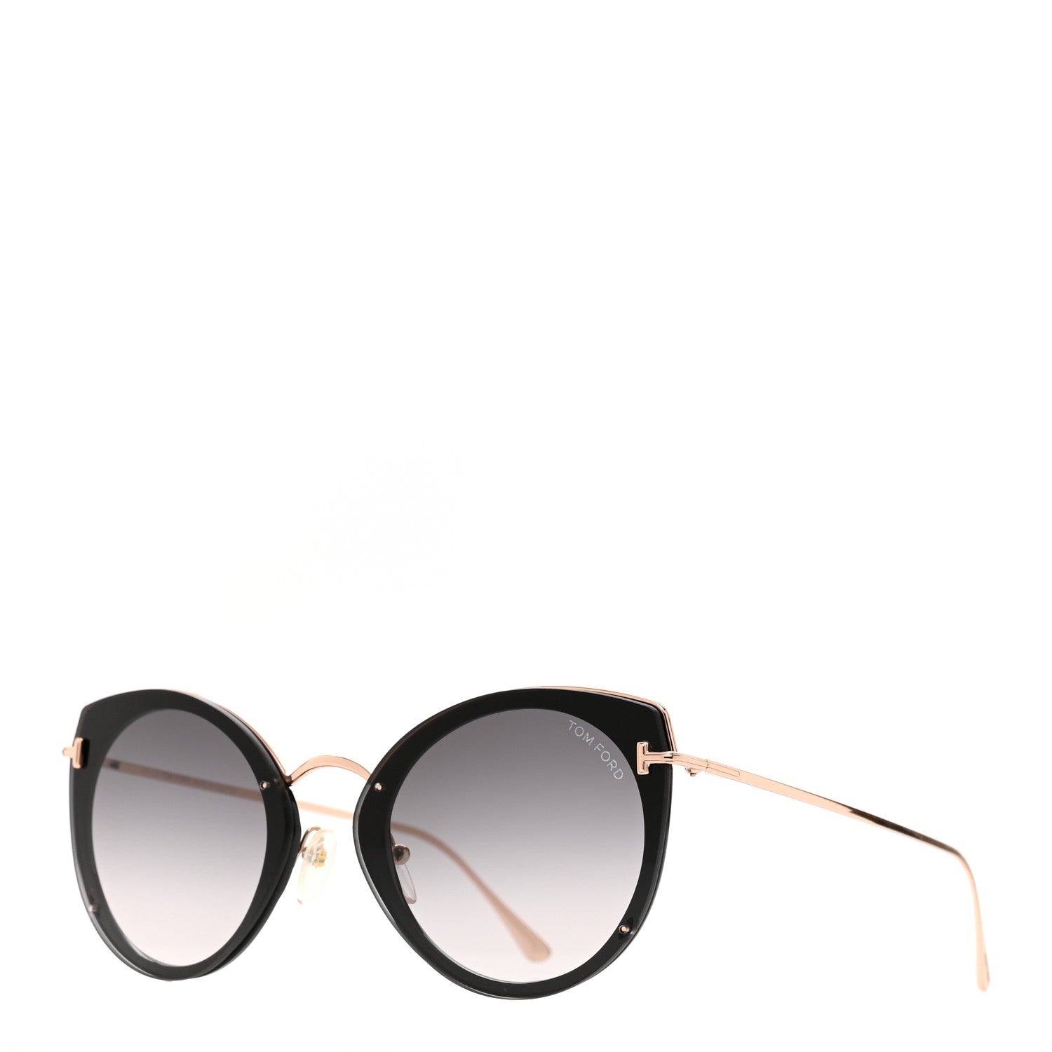 Tom Ford Acetate Metal Jess Cat Eye Sunglasses TF683 Black 1 of 7
