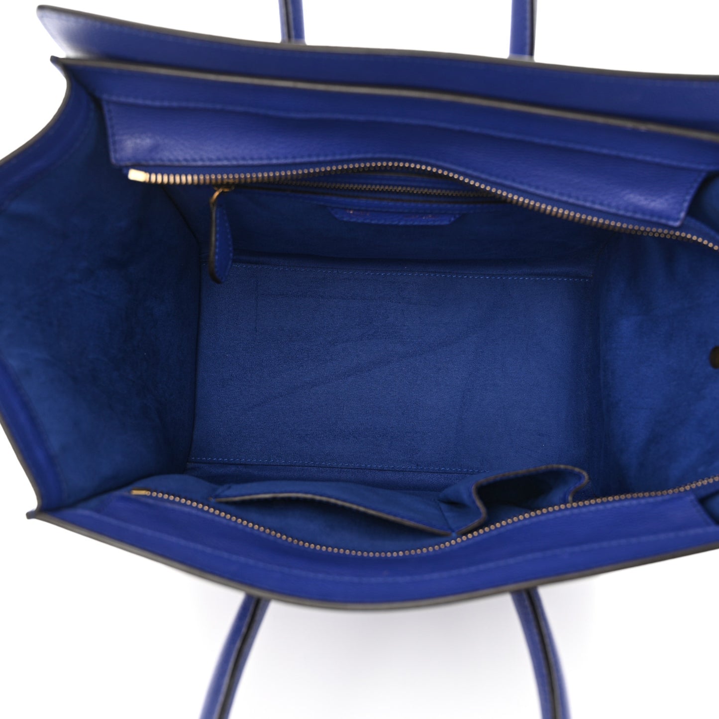 Drummed Calfskin Mini Luggage Indigo