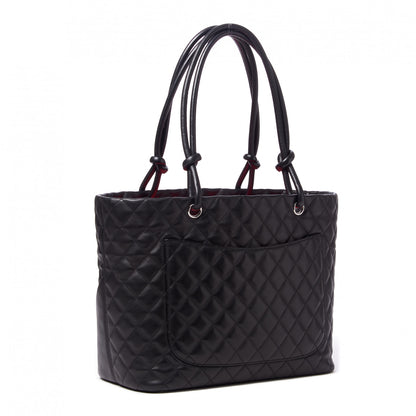 Chanel Calfskin Quilted Large Cambon Tote Black 2 of 8
