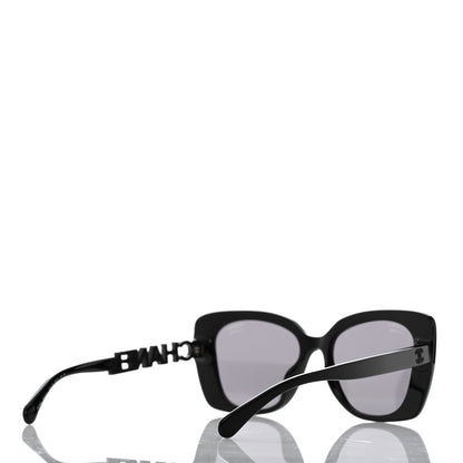 Chanel Acetate Strass Polarized Square Sunglasses 5422-B Black 4 of 8