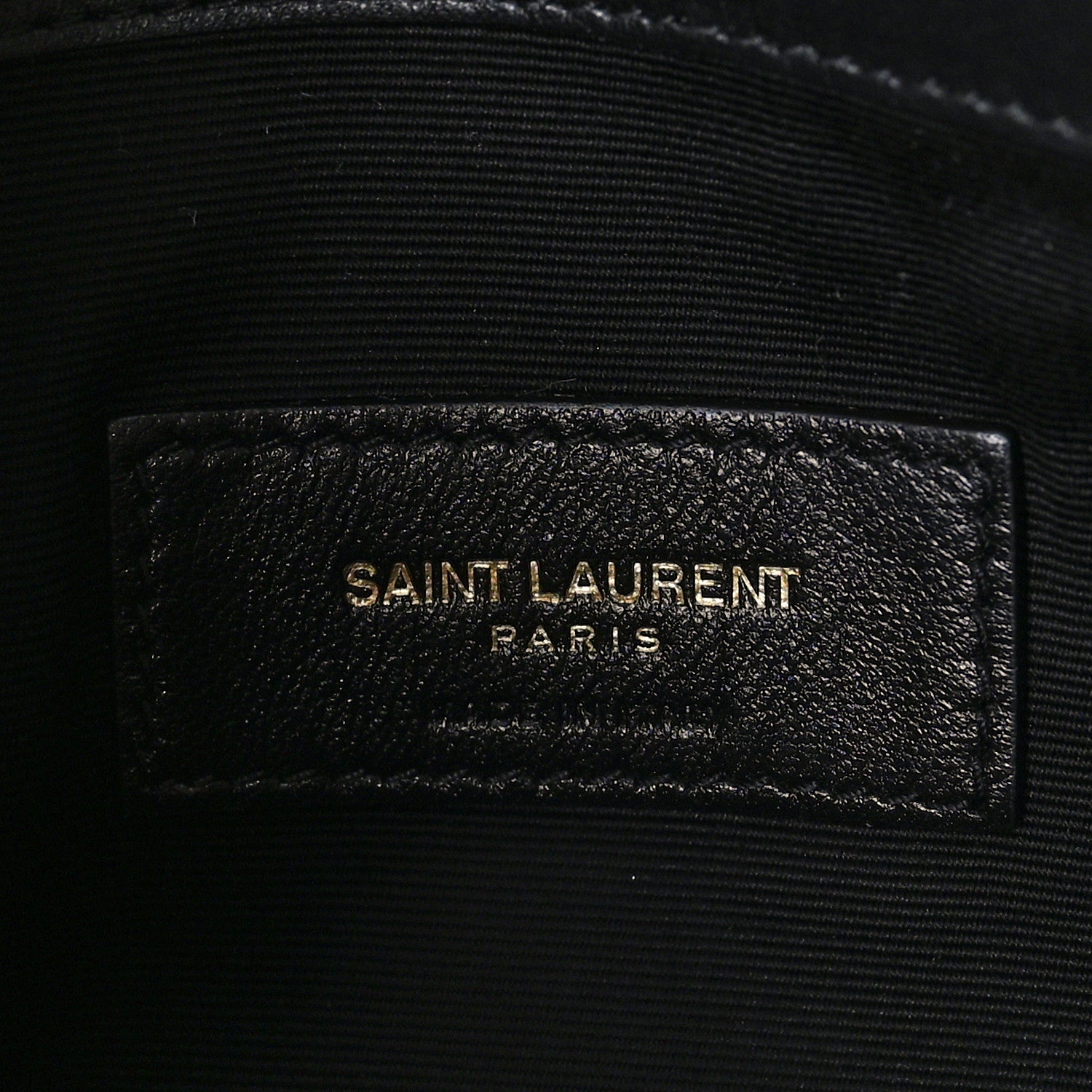 Saint Laurent Canvas Striped Uptown Pouch Beige Black 6 of 9