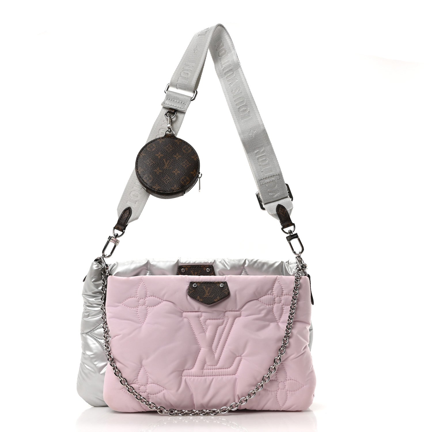 Louis Vuitton Econyl Monogram Pillow Maxi Multi Pochette Accessories Silver Pale Pink 1 of 9