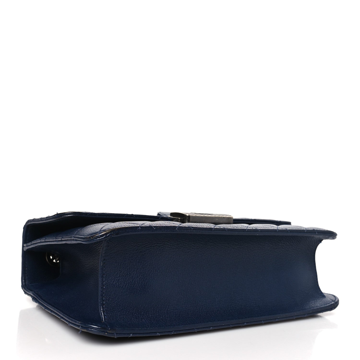 Chanel Goatskin Quilted Small CC University Top Handle Flap Blue 4 of 9