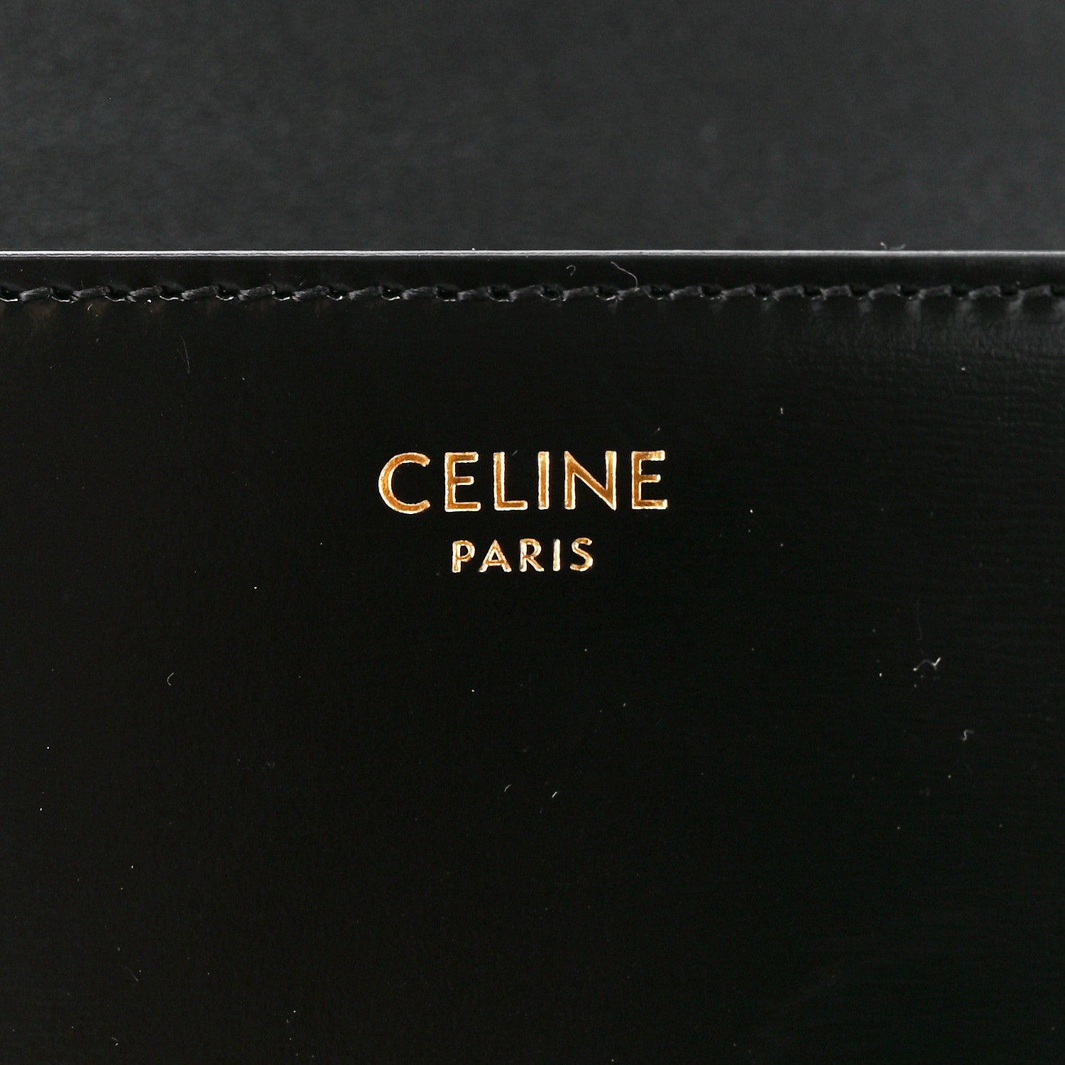 Celine Shiny Calfskin Triomphe Chain Shoulder Bag Black 7 of 12