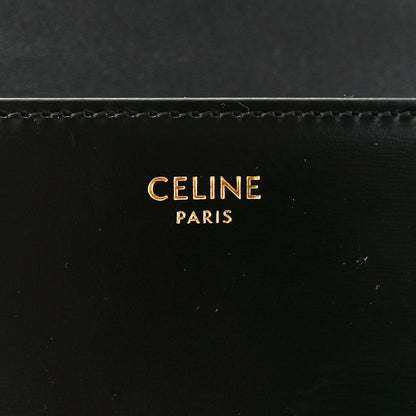 Celine Shiny Calfskin Triomphe Chain Shoulder Bag Black 7 of 12