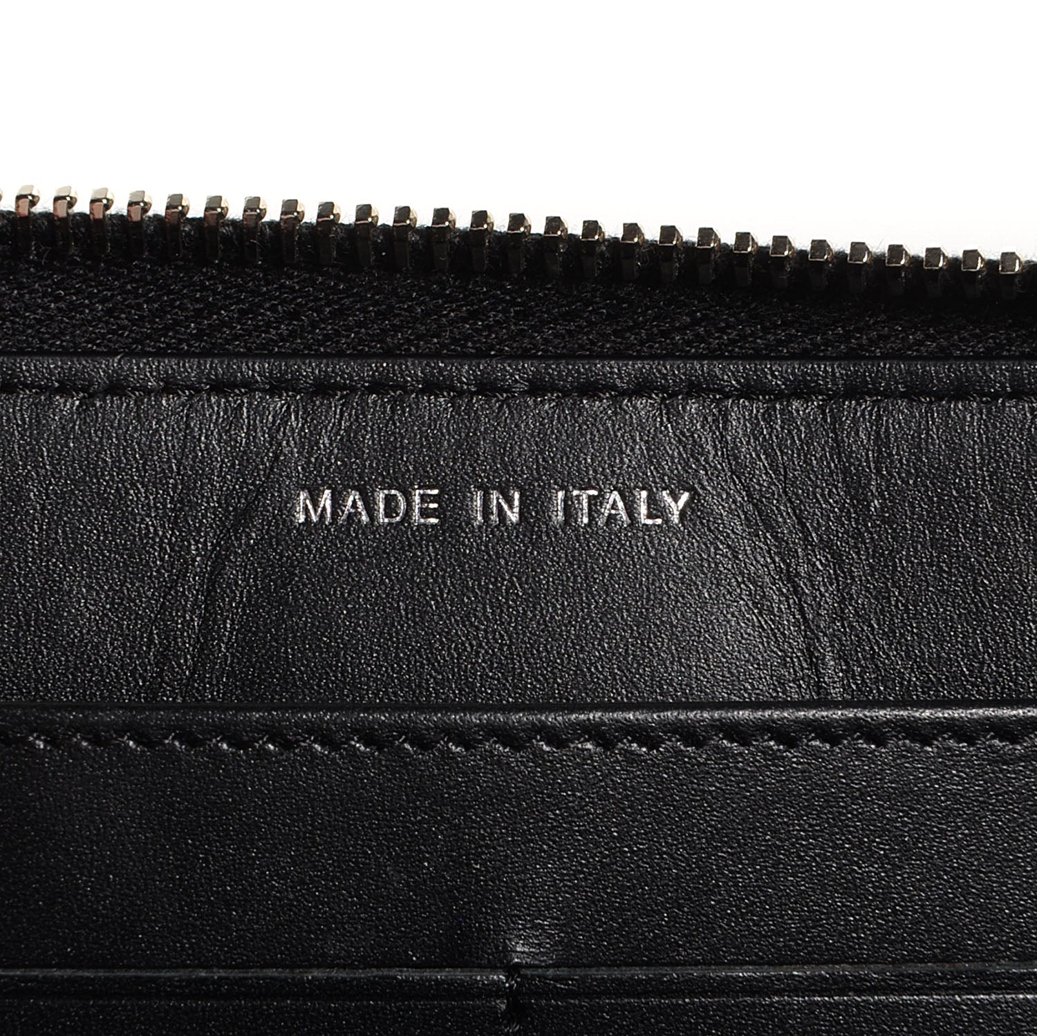 Chanel Glittered Calfskin Quilted Large Gusset Zip Wallet Black 6 of 8