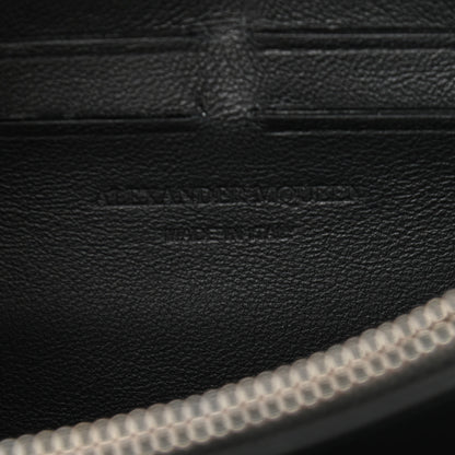 Alexander McQueen Pebbled Calfskin Skull Wallet on Chain Black 6 of 11
