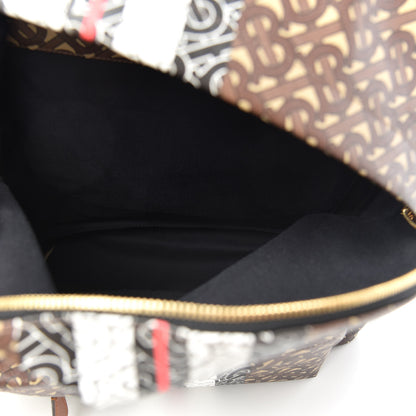 Burberry E-Canvas Monogram Stripe Backpack Bridle Brown 5 of 9