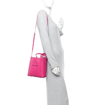Balenciaga Calfskin XXS Everyday Tote Rose Magenta Black 2 of 14