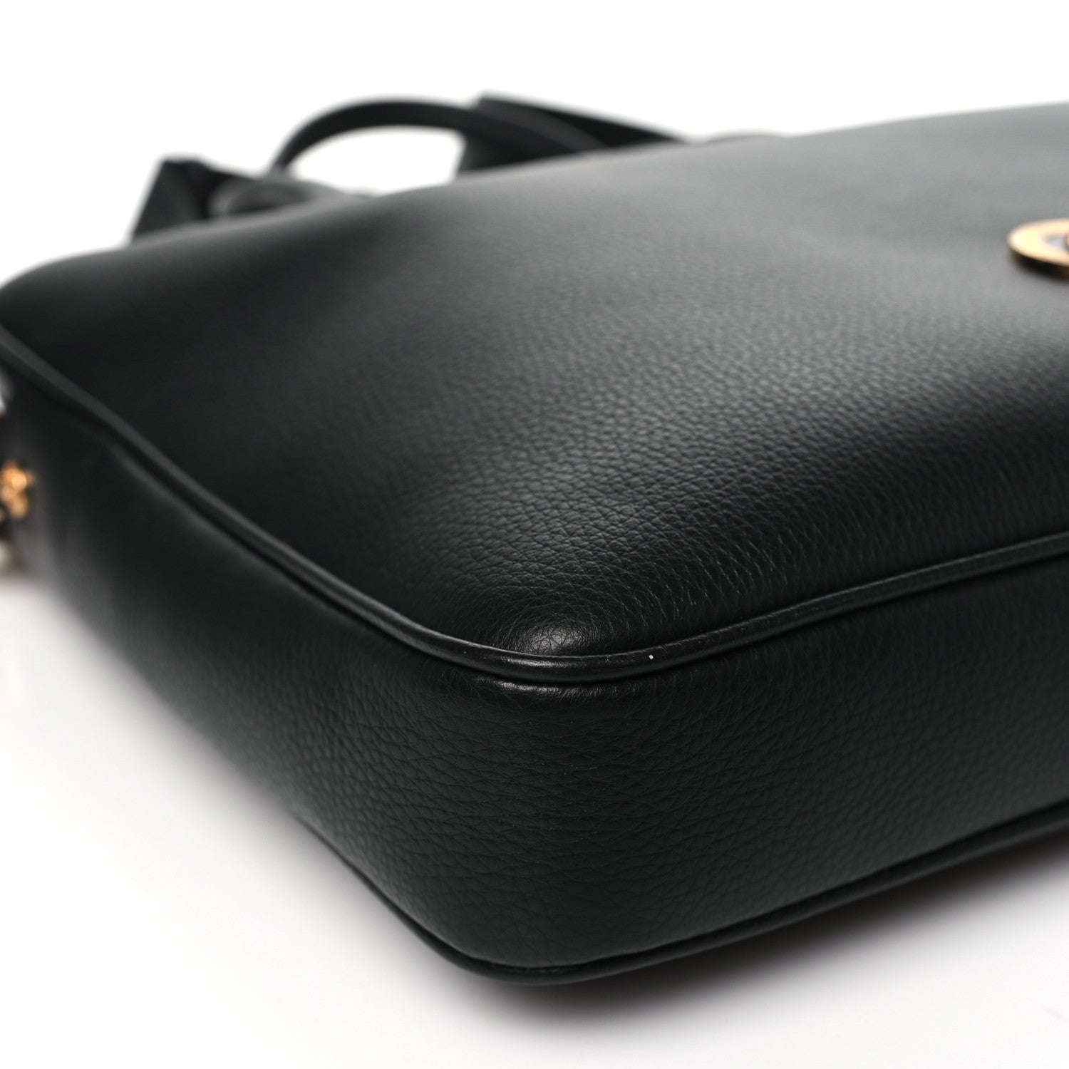 Versace Calfskin Medusa Briefcase Messenger Bag Black 8 of 9