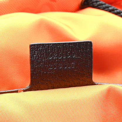 Gucci Econyl Nylon Monogram Off The Grid Utility Pocket Backpack Carrot Orange Black 7 of 11