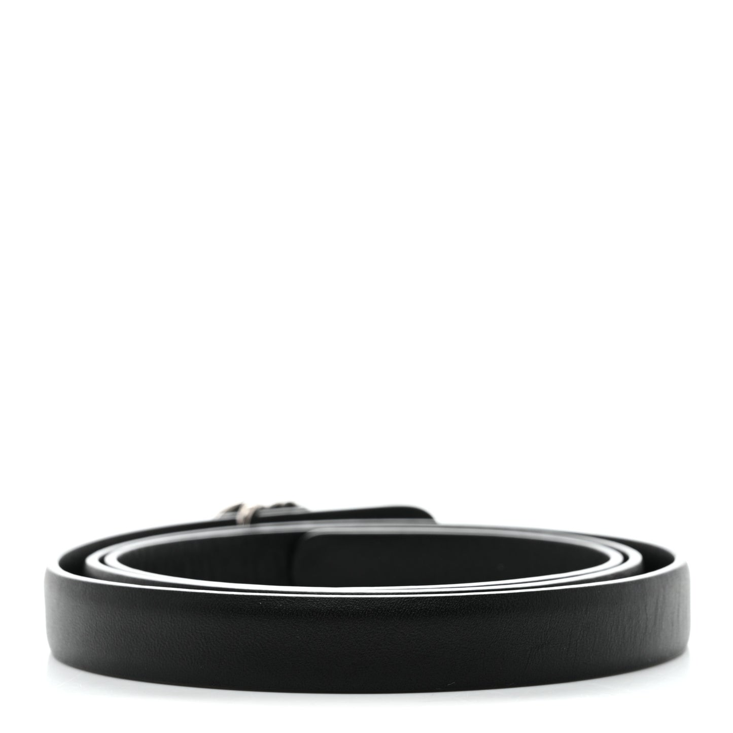 Lambskin Crystal CC Chain Belt 80 32 Black
