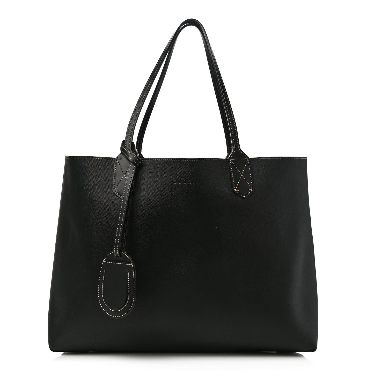 Calfskin GG Supreme Monogram Medium Reversible Tote Black