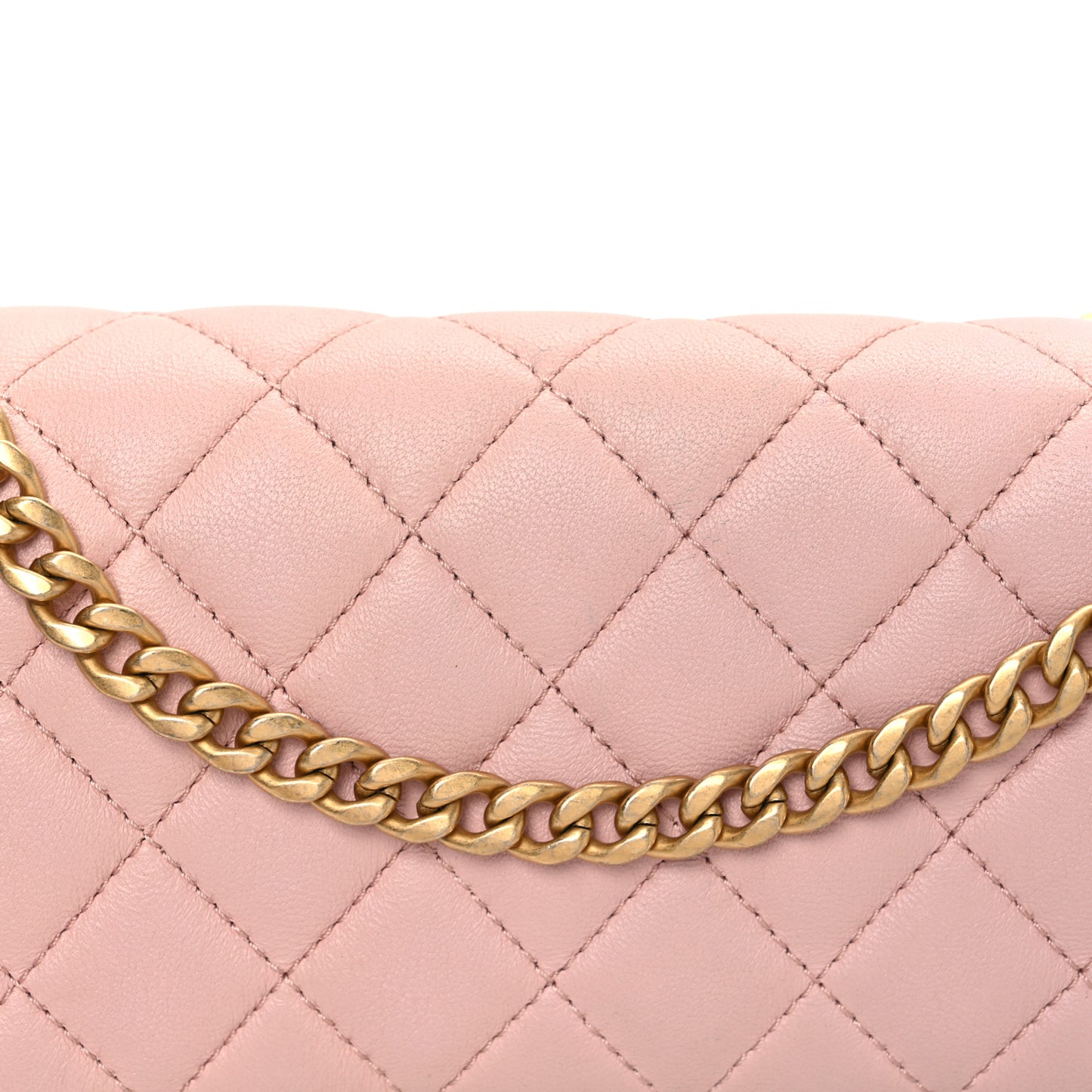 Lambskin Quilted Small Sweet Camellia Flap Light Pink