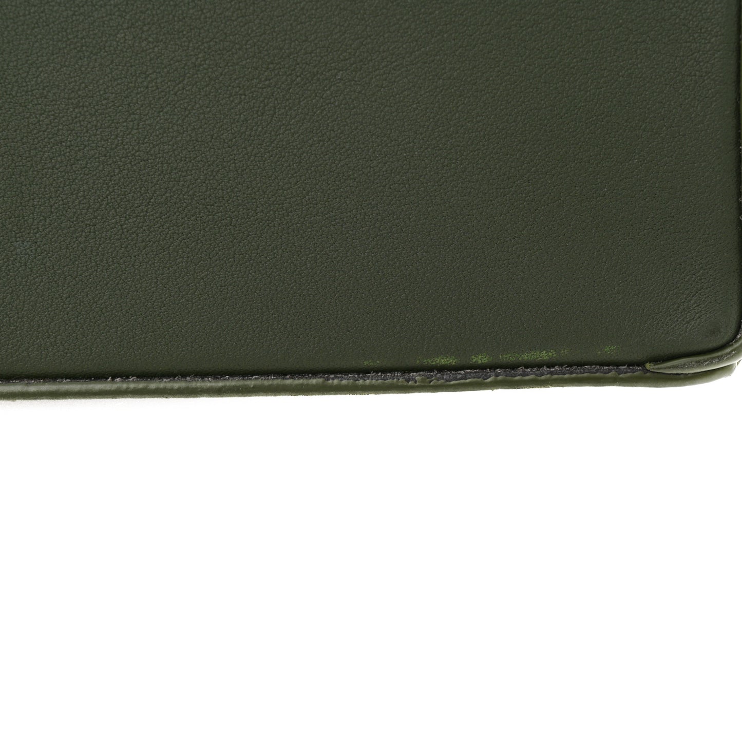 Calfskin Small Puzzle Edge Bag Bottle Green