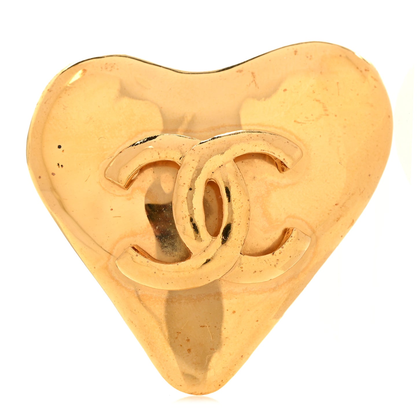 CC Heart Brooch Gold