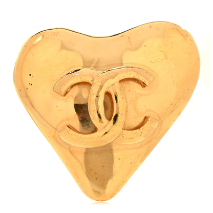 Chanel CC Heart Brooch Gold 1 of 4