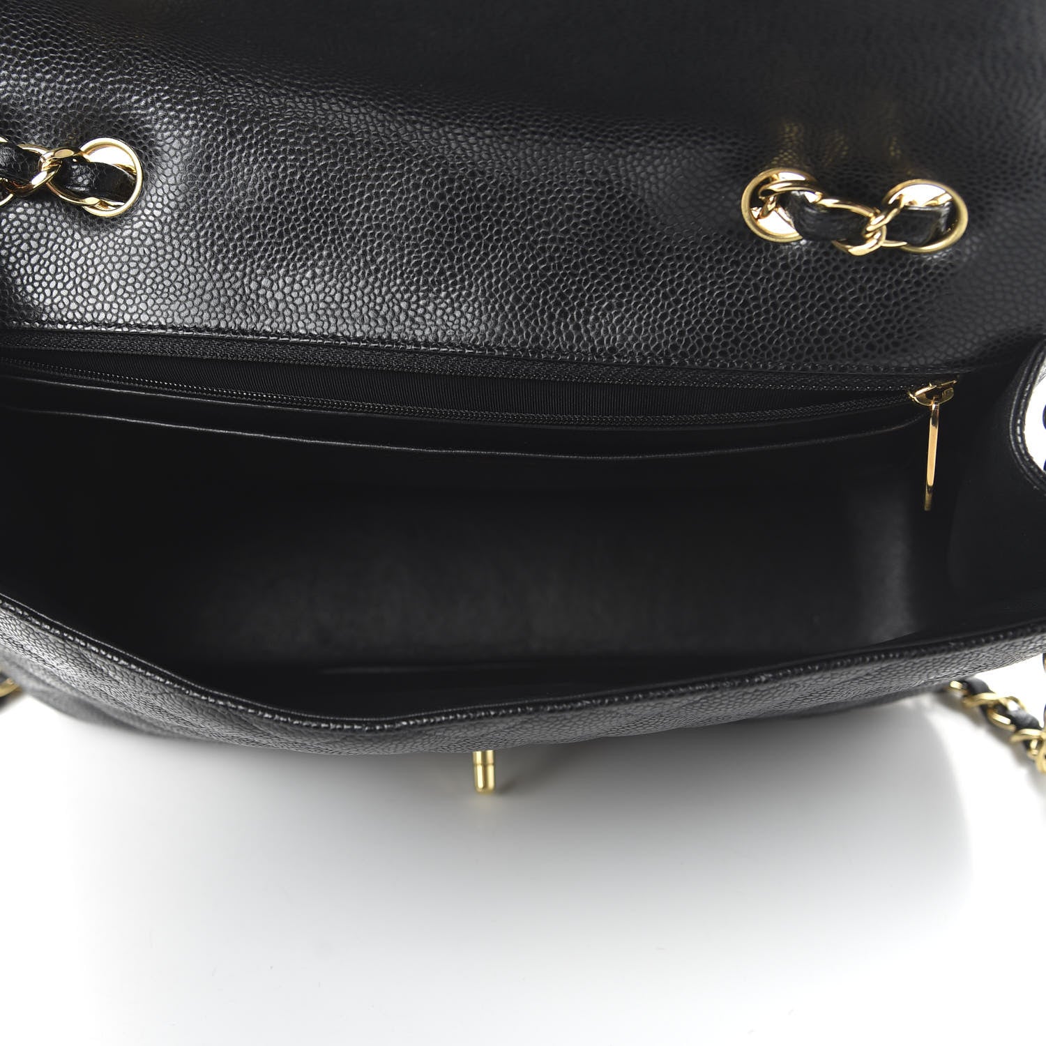 Chanel Caviar Quilted Jumbo Single Flap Black 5 of 11