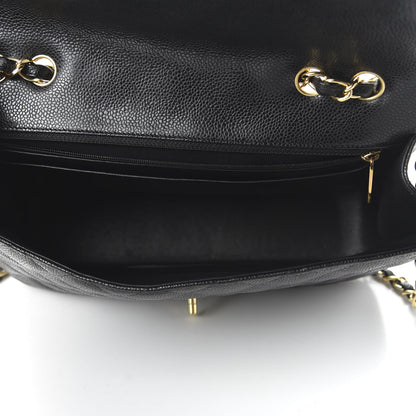 Chanel Caviar Quilted Jumbo Single Flap Black 5 of 11