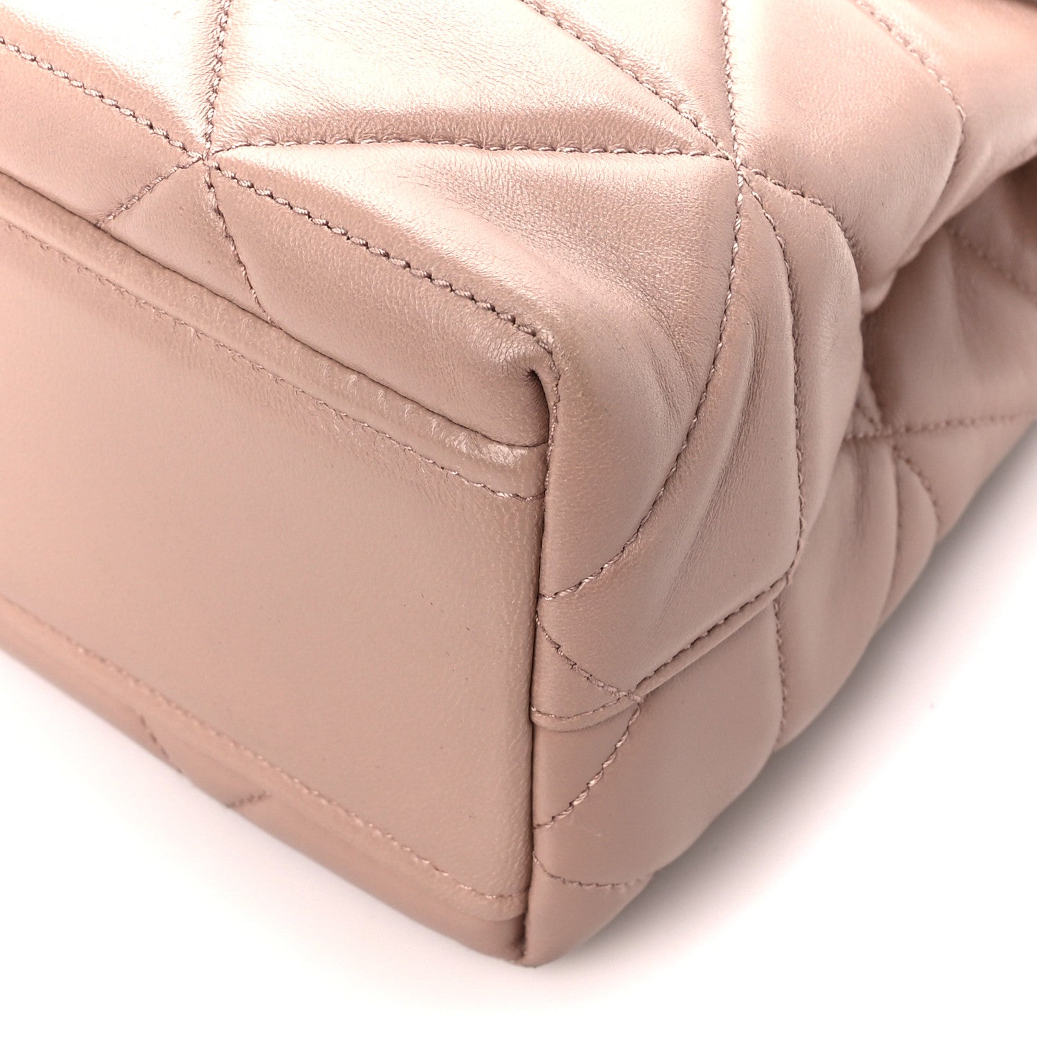Prada Nappa Triangle Stitched Large Spectrum Bag Cipria 10 of 10