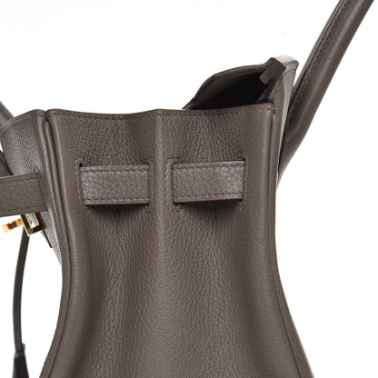 Hermes Taurillon Clemence Birkin 30 Etain 26 of 34