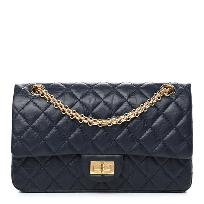 Chanel Aged Calfskin Quilted 2.55 Reissue 225 Flap Navy 1 of 8