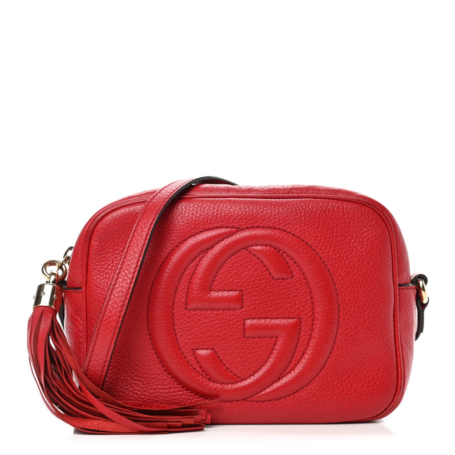 Gucci Pebbled Calfskin Small Soho Disco Bag Tabasco Red 1 of 4