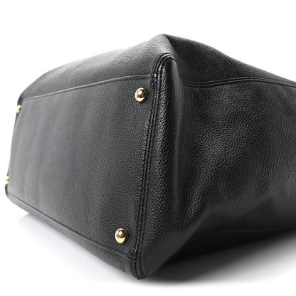 Chanel Calfskin Cerf Executive Shopper Tote Black 11 of 11