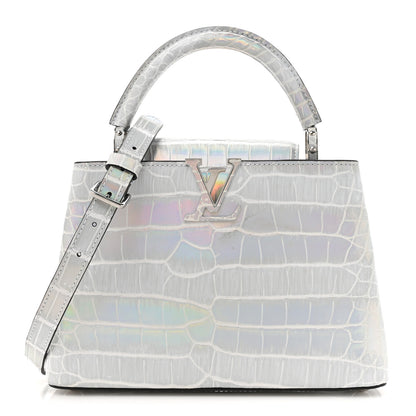 Louis Vuitton Iridescent Alligator Capucines BB Silver 1 of 14