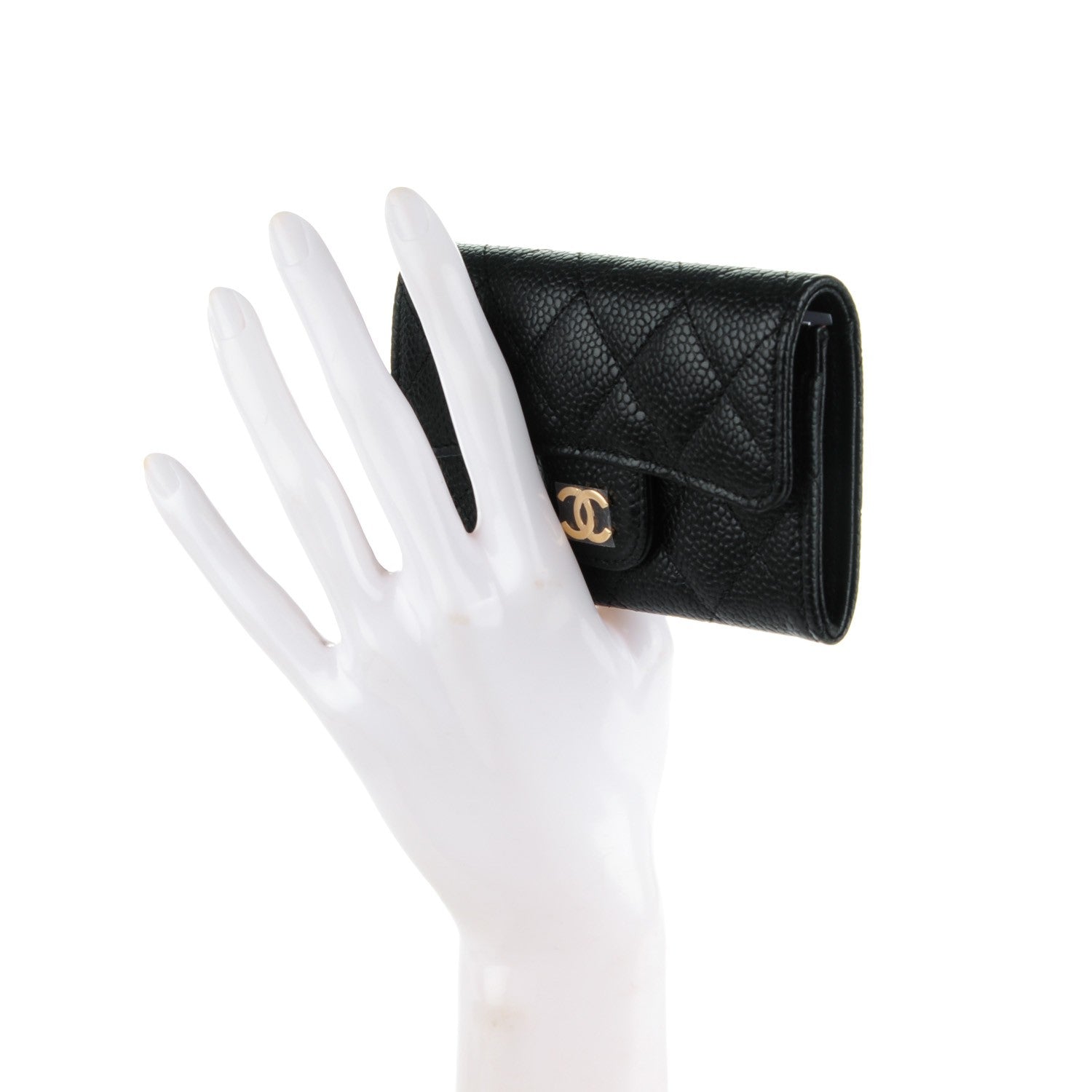 Chanel Caviar Quilted Flap Card Holder Black 2 of 8