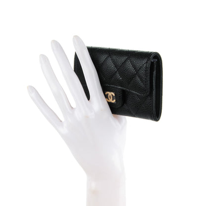 Chanel Caviar Quilted Flap Card Holder Black 2 of 8