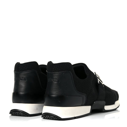 Hermes Technical Canvas Calfskin Run Sneakers 37.5 Black 4 of 9