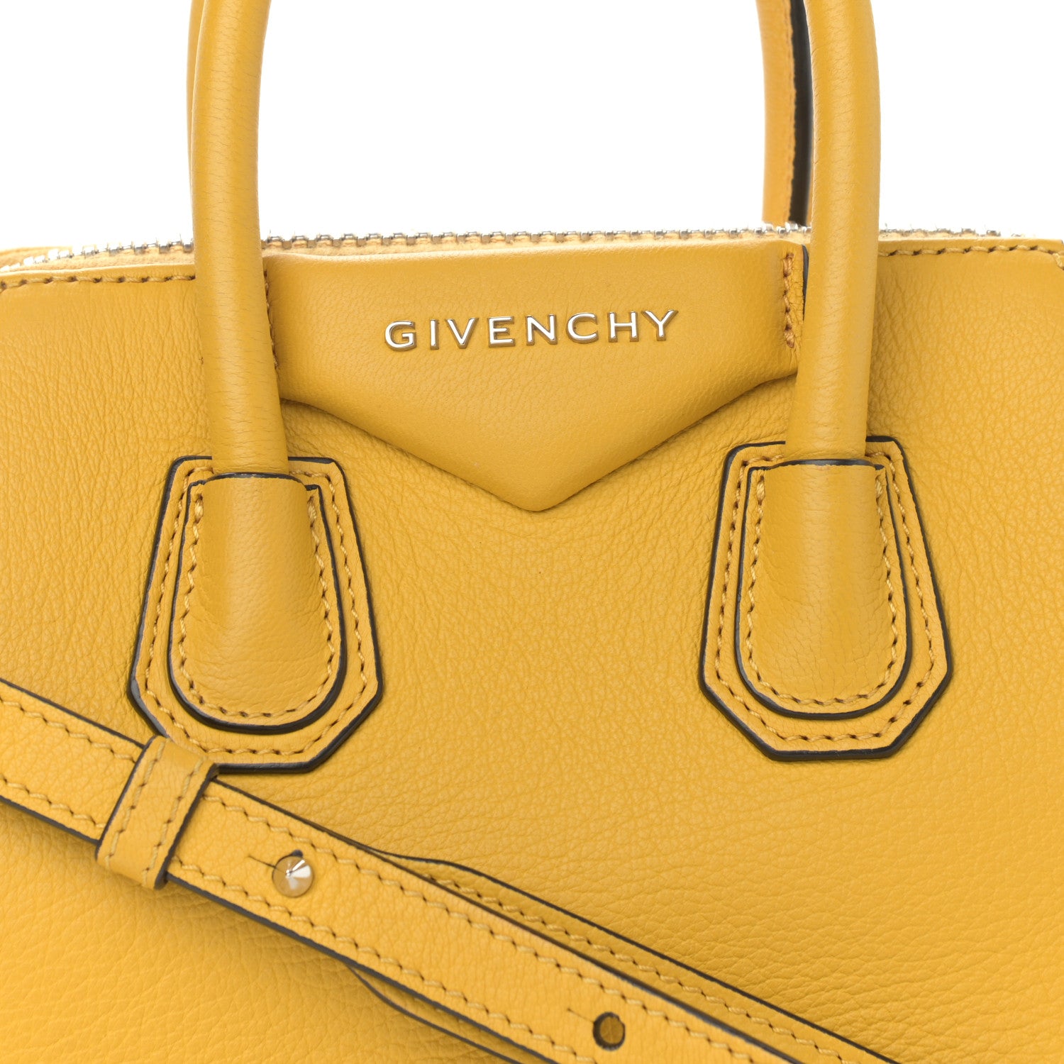 Givenchy Sugar Goatskin Mini Antigona Yellow 8 of 13