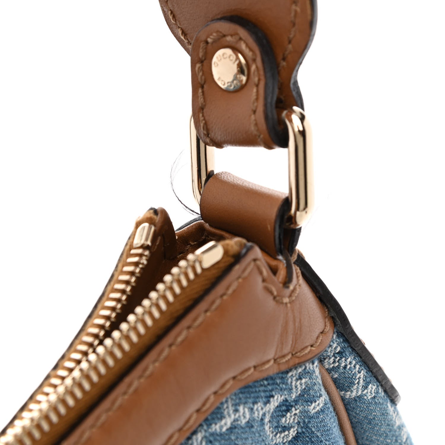Gucci Denim Monogram Medium Sukey Hobo Blue 12 of 12