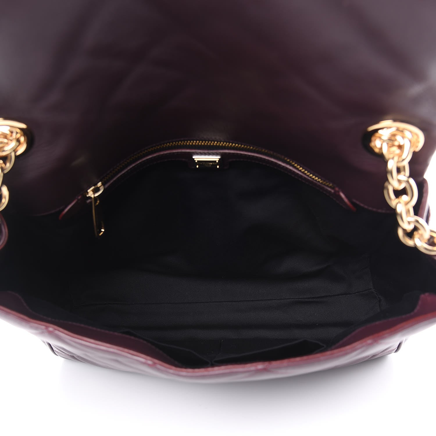 Dolce & Gabbana Lambskin Quilted Kate Shoulder Bag Burgundy 5 of 13